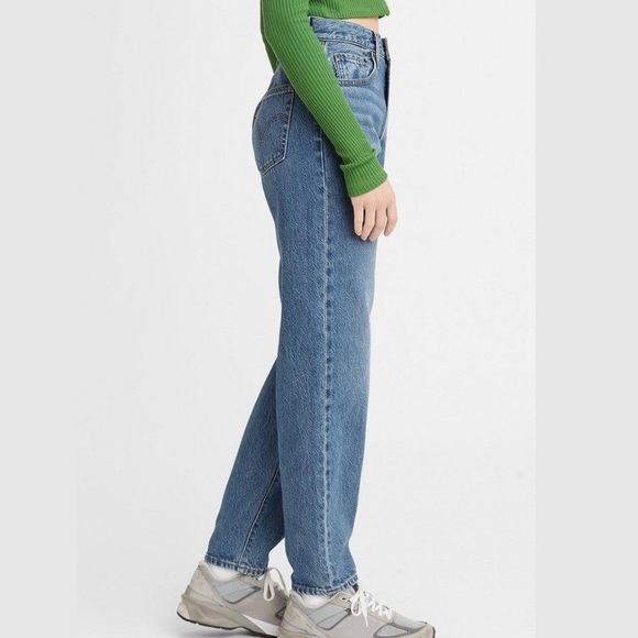 Levi's High Loose Taper Blue Denim Jeans - Picture 2 of 7